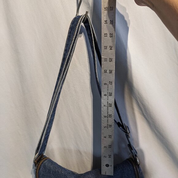 Beautiful boho denim bag with faux leather trim! Excellent used condition! - Picture 13 of 15